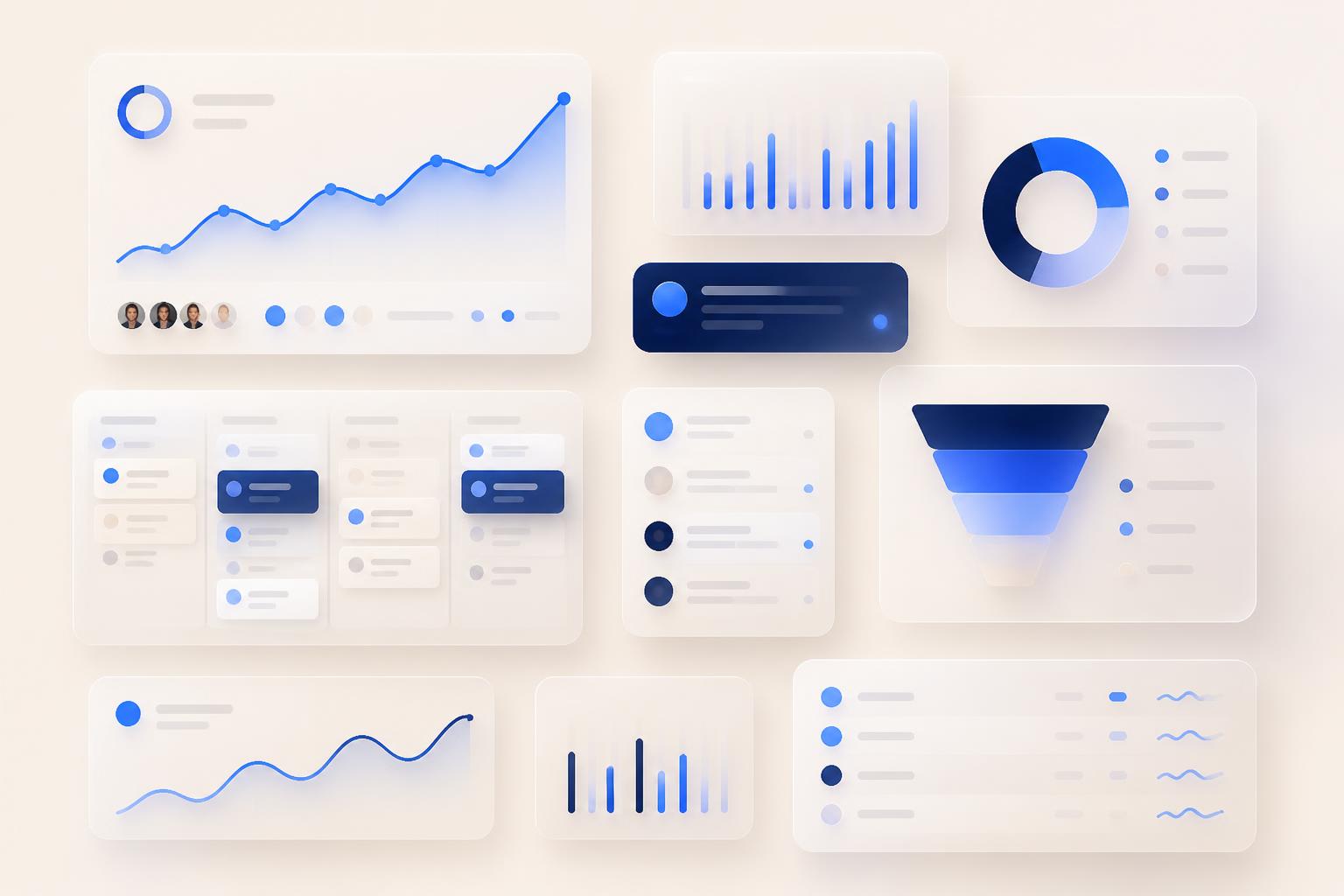 Creator growth dashboard with analytics, audience and pipeline